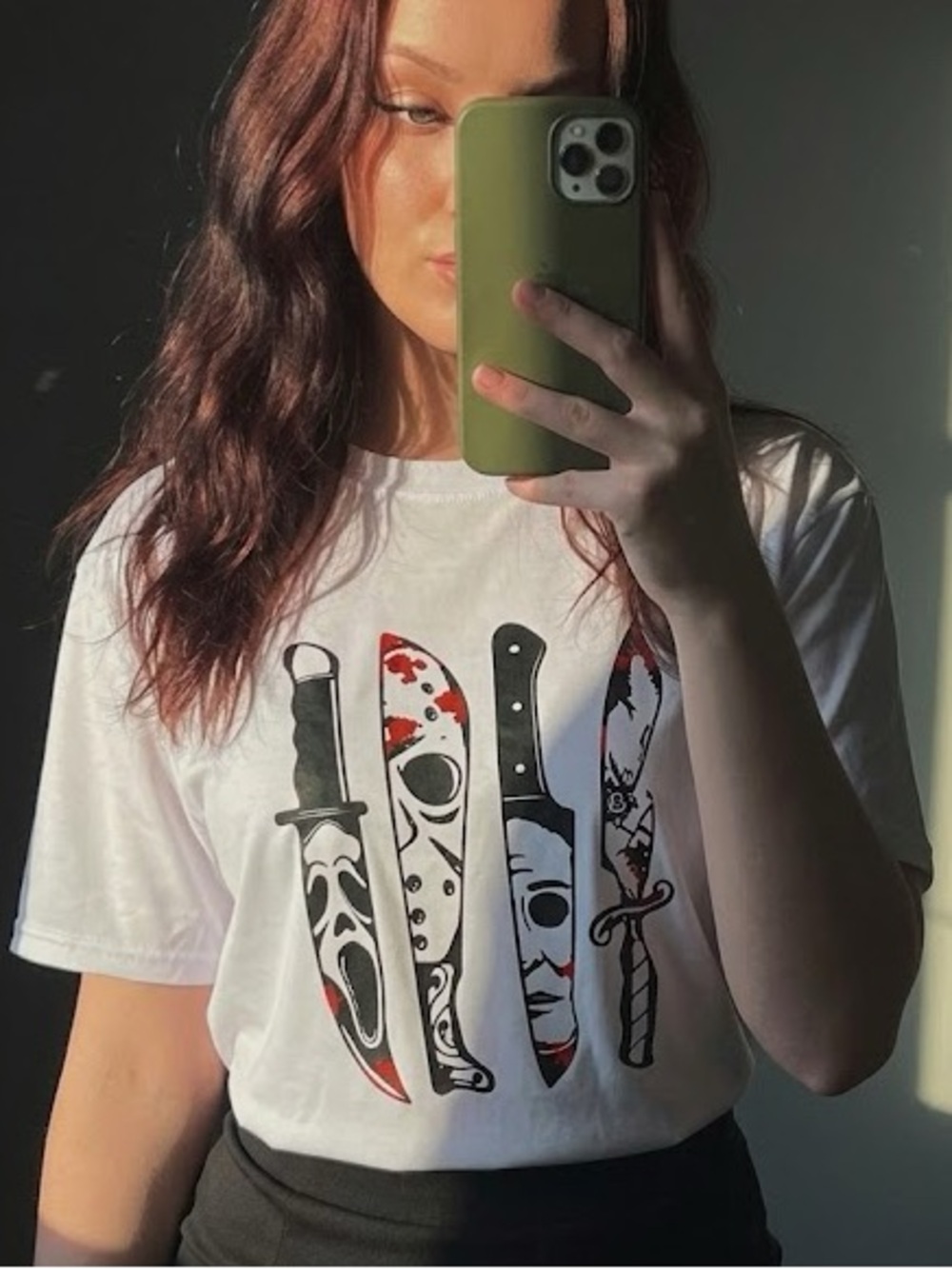 Horror Movie Halloween Short Sleeve Graphic Tee